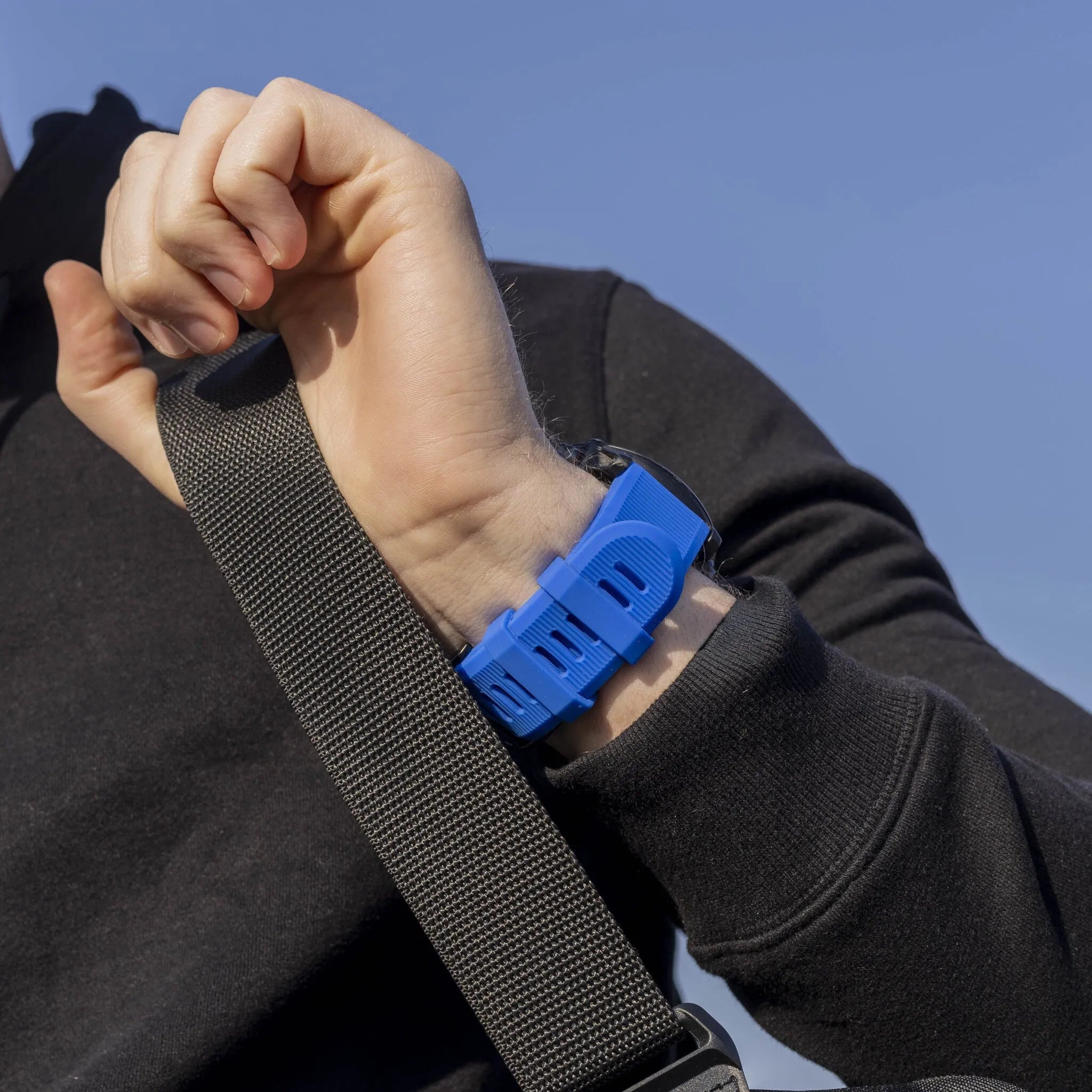 Silicone Strap, blue, lifestyle photo