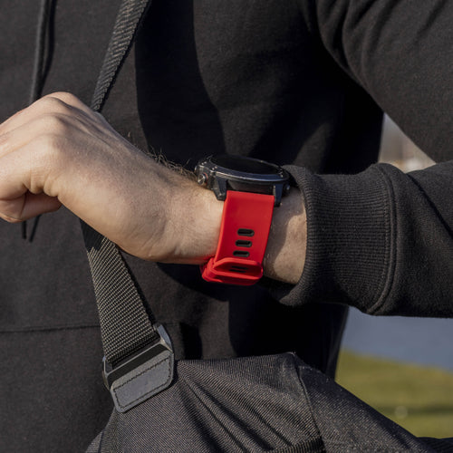 Bracelet sport avec boucle Garmin D2 Bravo (rouge/noir)