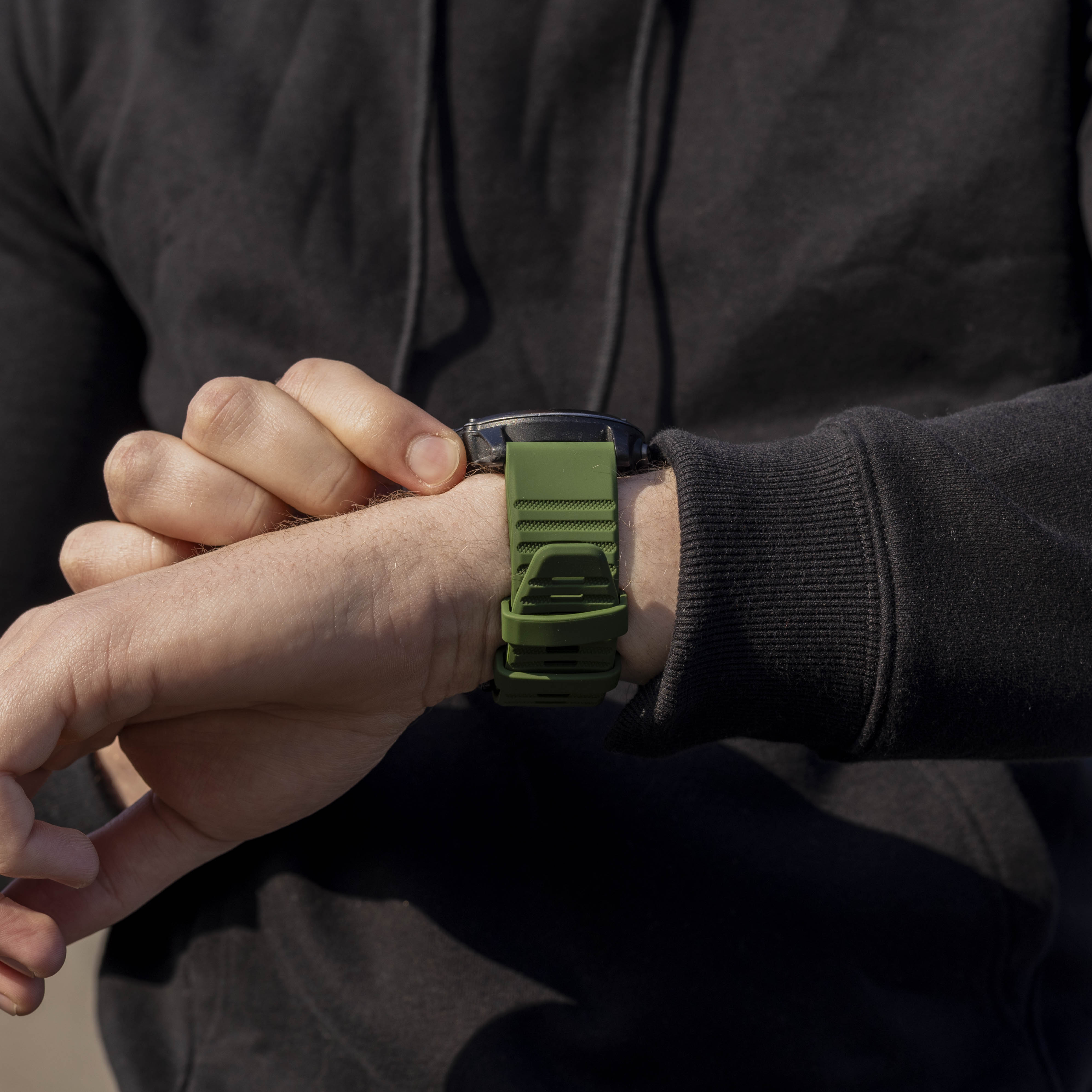 Garmin Fenix ​​5x / 6x Silikonarmband (DunkelGrün)