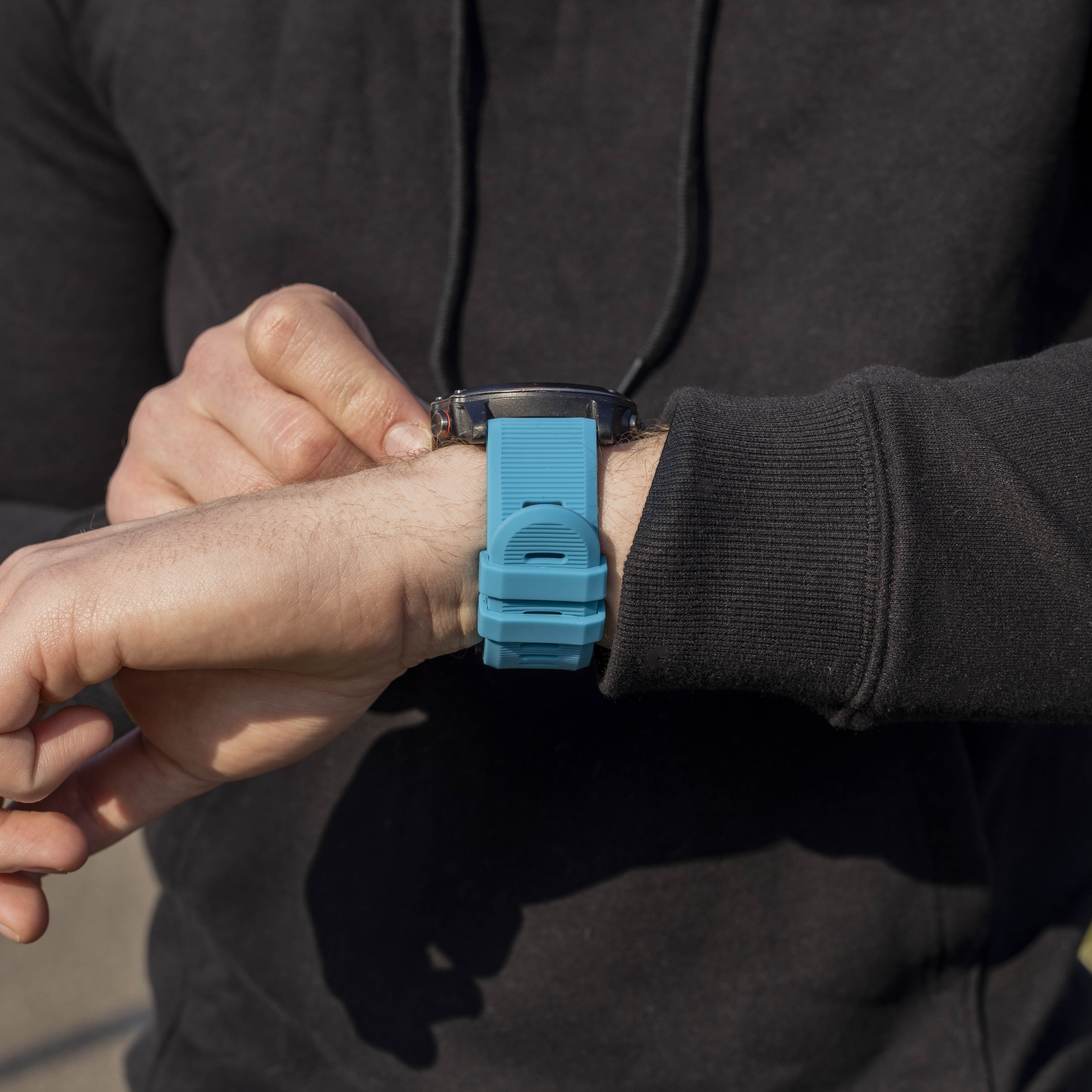 Bracelet silicone Garmin Enduro 1 / 2 / 3 (bleu clair)