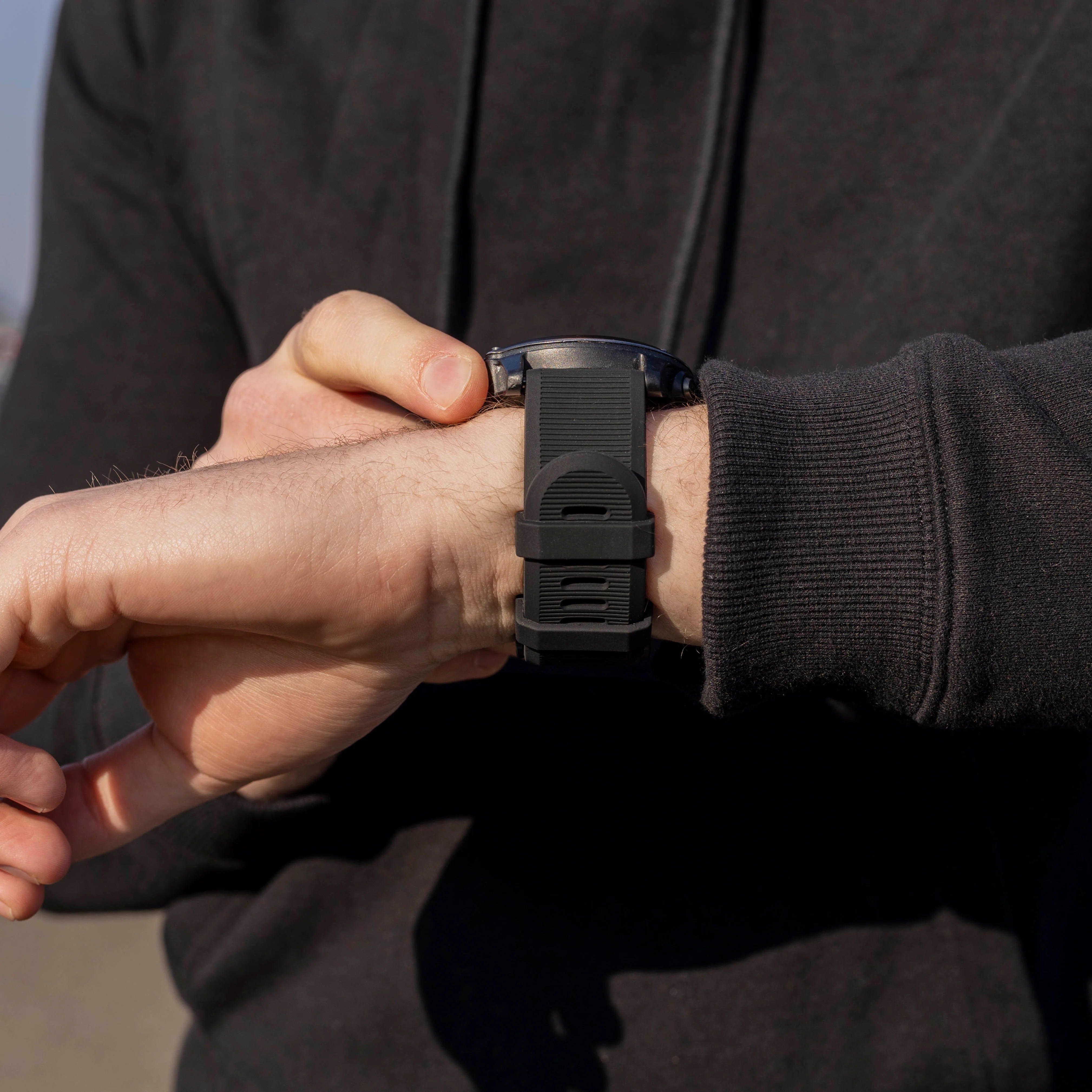 Garmin Fenix 7 Silikonarmband (Schwarz)