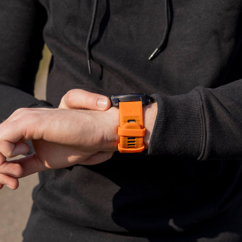 Garmin Fenix 5x / 6x Schnalle Sport Amrband (Orange/Schwarz)