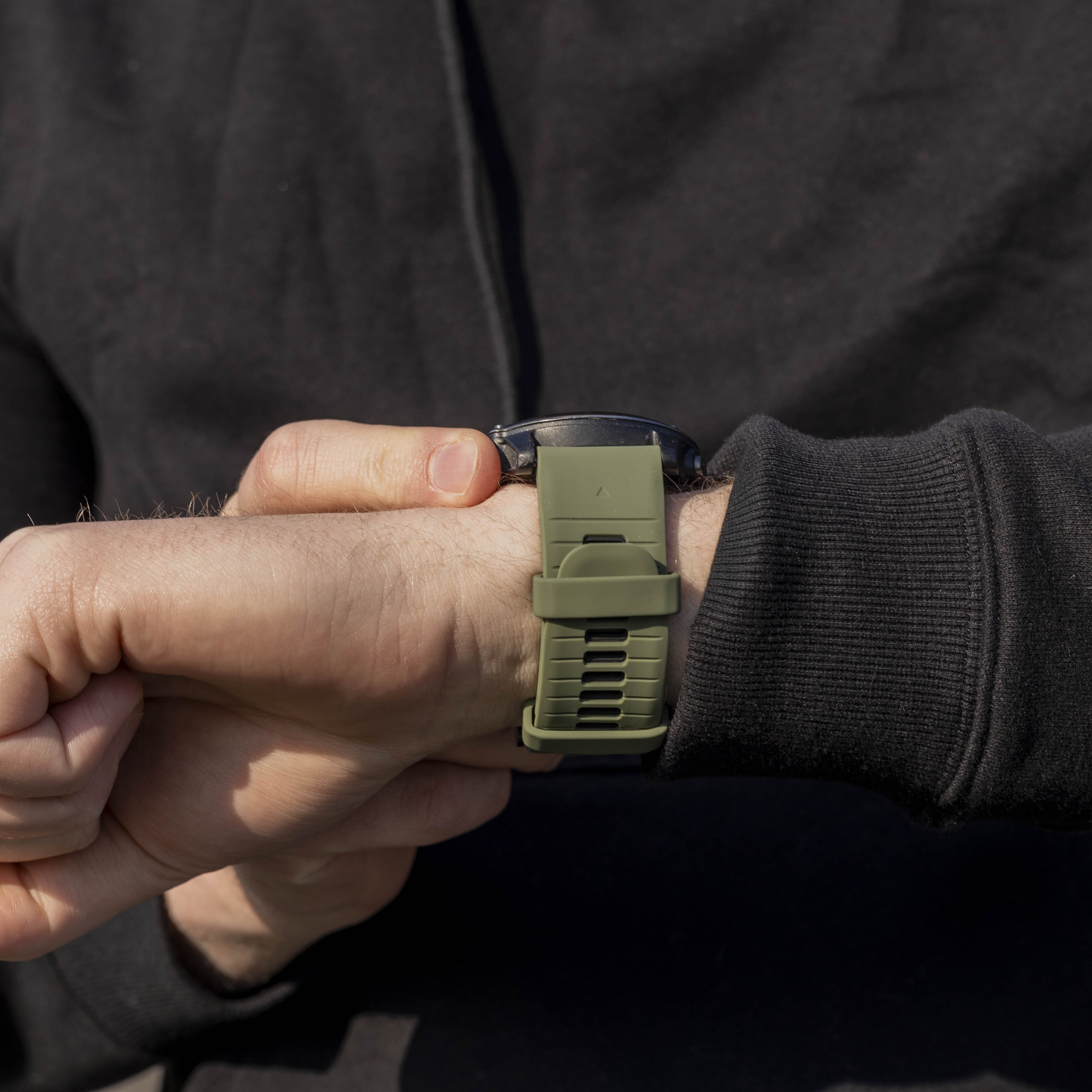 Garmin Fenix 5x / 6x Sportarmband (Grün/Schwarz)
