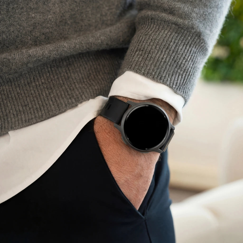 Bracelet silicone 'Classic' Coros Apex 4 - 42mm (noir)