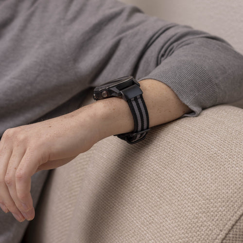 Bracelet nylon avec boucle Garmin Descent MK3i - 51mm (noir/gris)