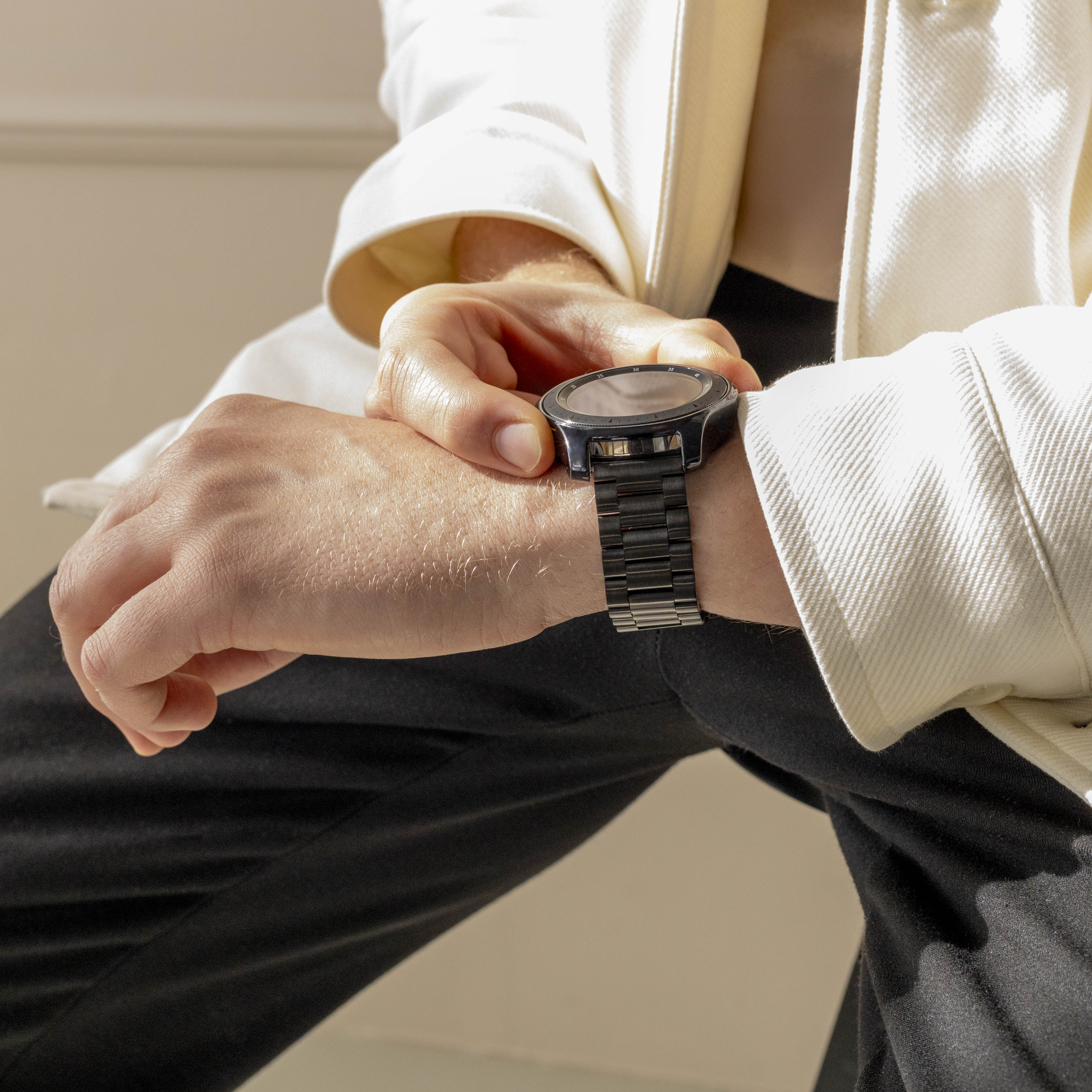 Bracelet acier Amazfit GTR 2 (noir)