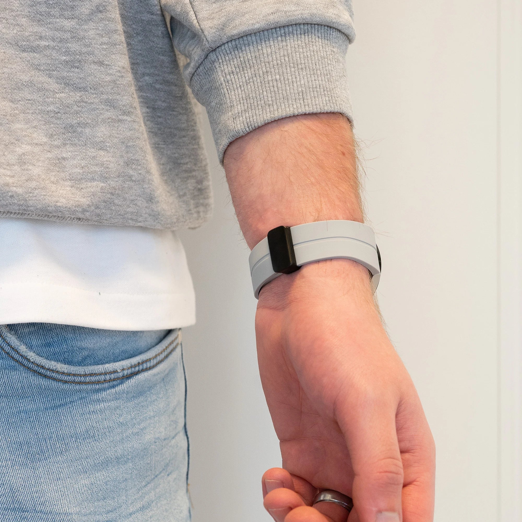 Bandz Bracelet silicone avec D-Buckle Samsung Galaxy Watch 5 Pro (gris)