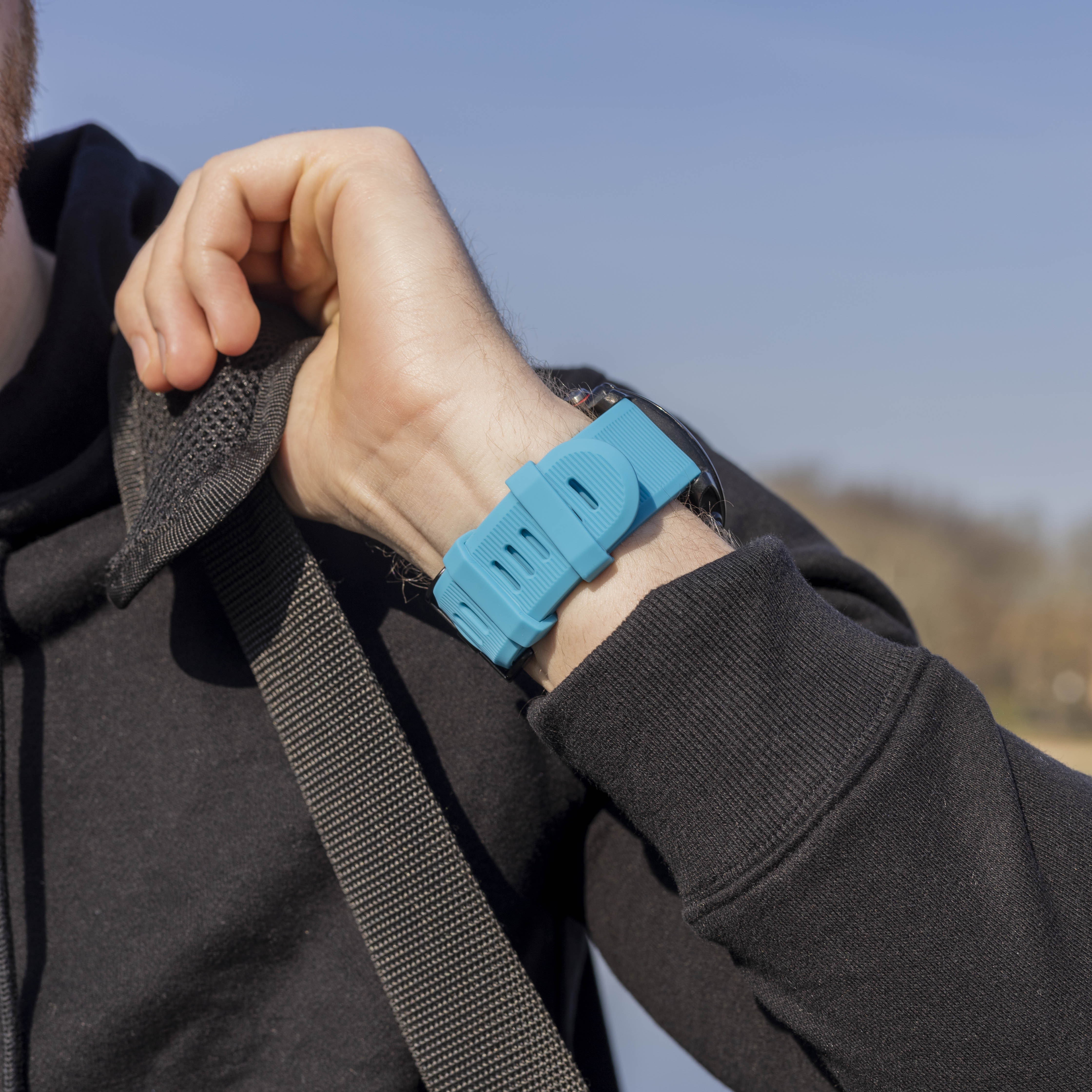 Bracelet silicone Garmin Enduro 1 / 2 / 3 (bleu clair)