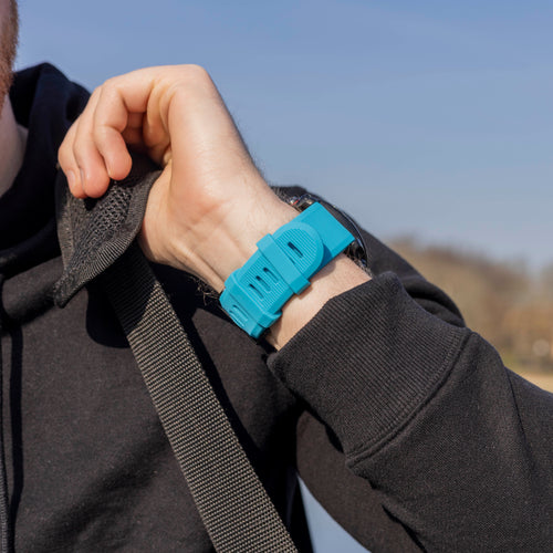 Bracelet silicone Garmin Instinct 3 - 50mm (bleu clair)
