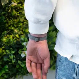 Nylon Mi Braided Strap, dark grey, lifestyle photo