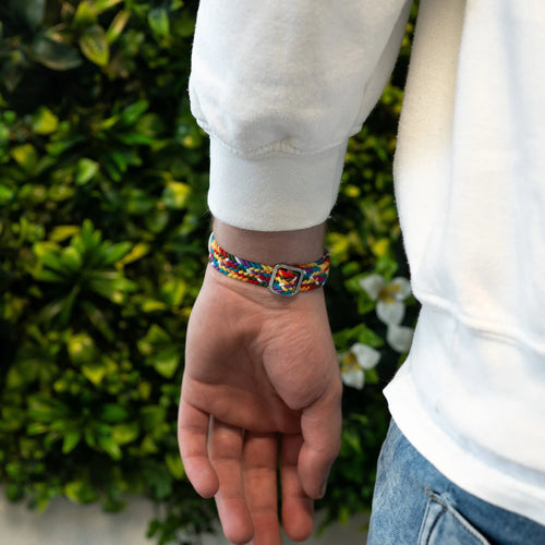 Nylon Mi Braided Strap, rainbow, lifestyle photo