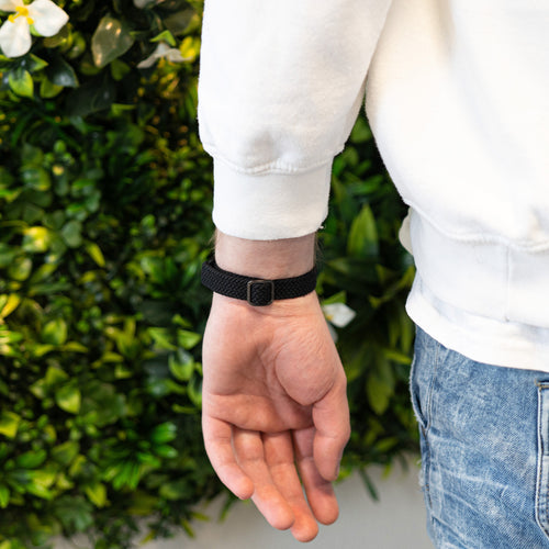 Xiaomi Mi Band 5 gevlochten bandje (zwart)