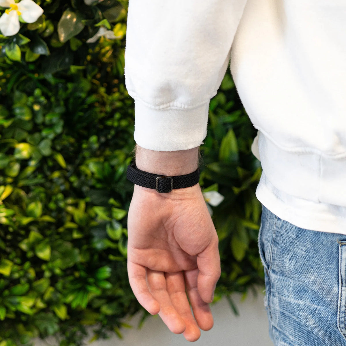 Xiaomi Mi Band 5 gevlochten bandje (zwart)
