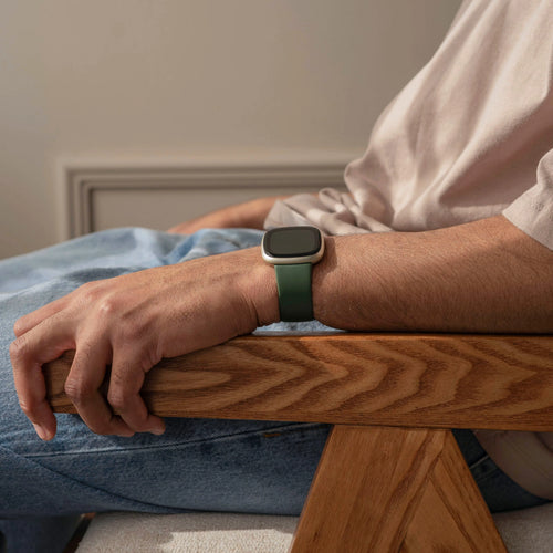 Correa silicona clásica Fitbit Sense 2 (verde oscuro)