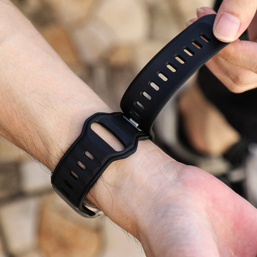 Bracelet silicone outdoor pour Apple Watch (noir/noir)