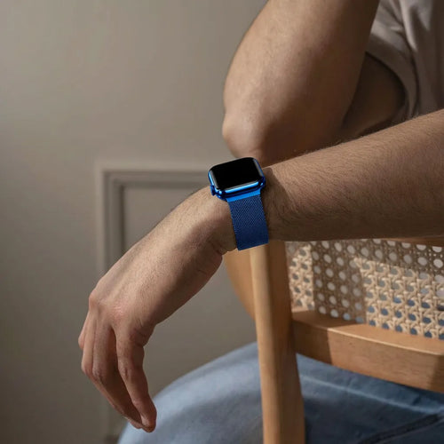 Bandz Apple Watch Milanese Loop Strap (Blue)