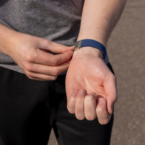 Fitbit Sense verstelbaar gevlochten bandje (donkerblauw)