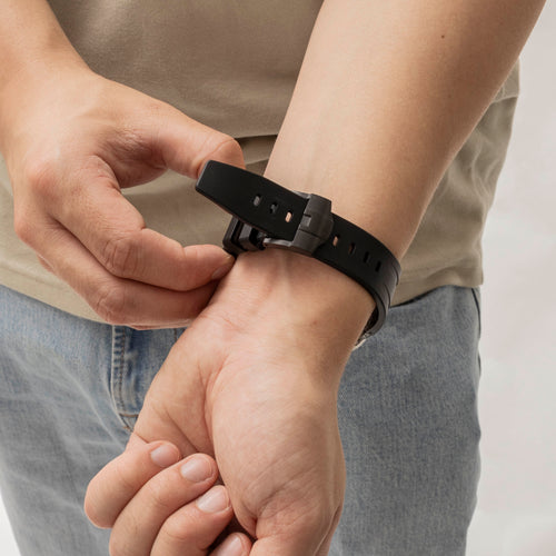 Apple Watch Ultra luxe liquid silicone band (zwart)
