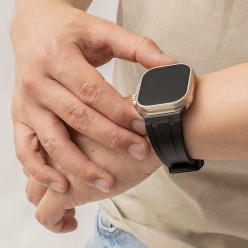 Apple Watch Ultra luxe liquid silicone band (zwart)