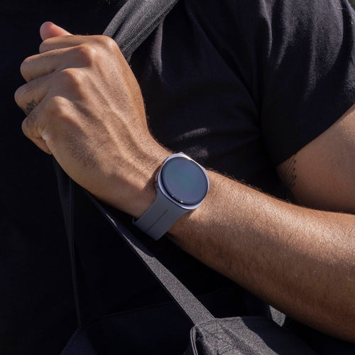 Samsung Galaxy Watch 8 - 40mm D-Schnalle Silikonarmband (Dunkel Grau)