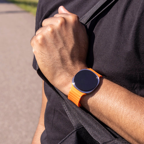 Samsung Galaxy Watch 8 - 40mm Wave Silikonarmband (Orange)