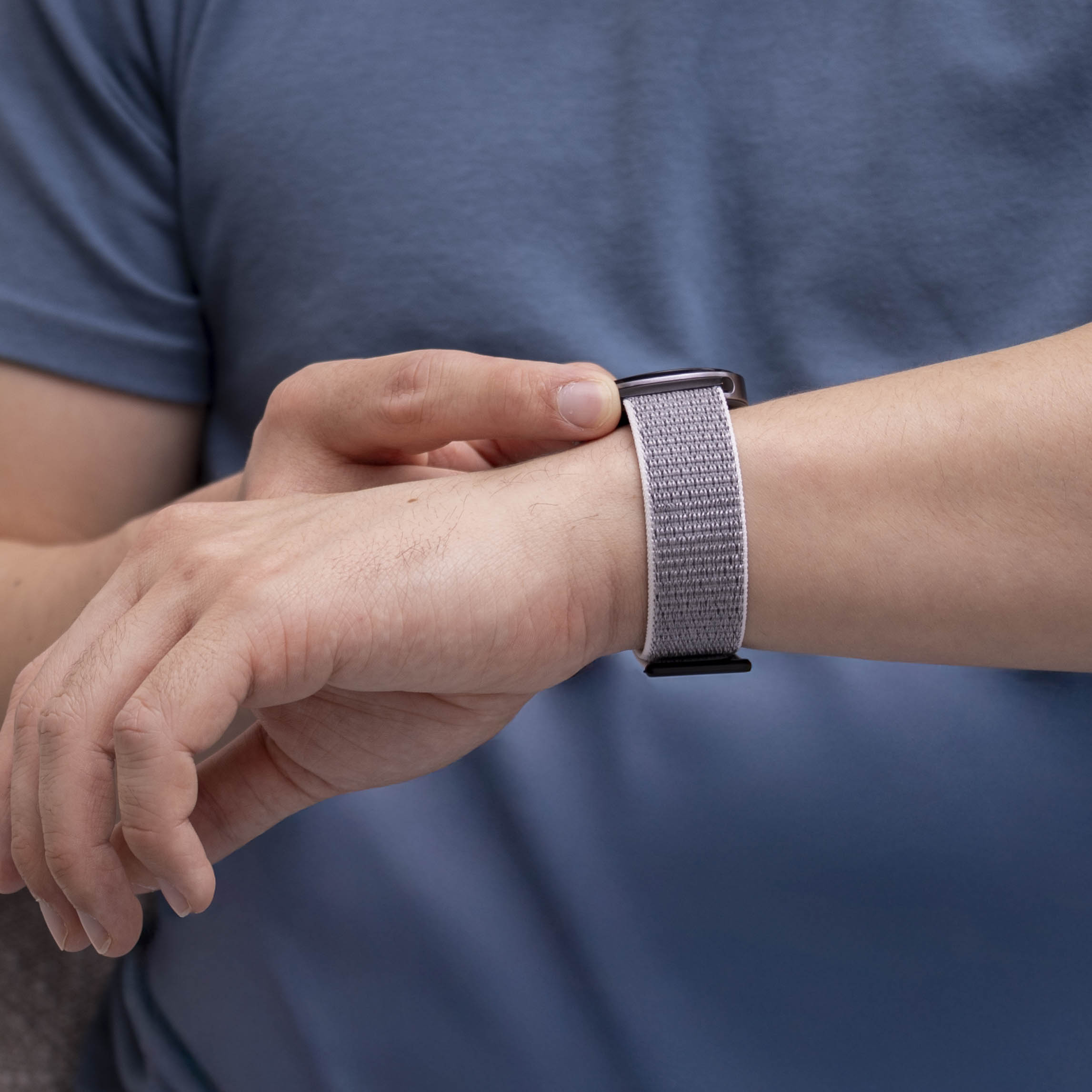 Samsung Galaxy Watch 8 Classic Nylonarmband (Muschelweiß)
