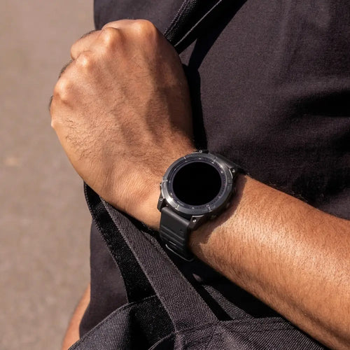 Garmin Fenix 5 / 6 Outdoor Silikonarmband (Schwarz)