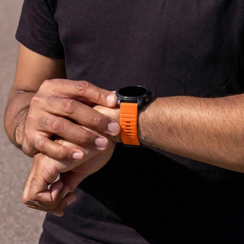 Garmin Fenix 5x / 6x Outdoor Silikonarmband (Orange)