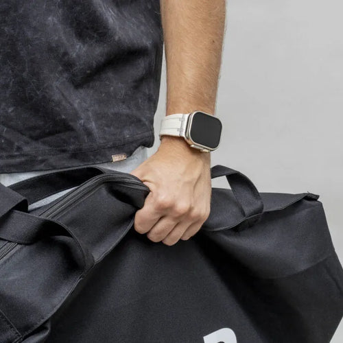 BALR. Apple Watch Ultra Liquid Silicone Strap (Beige/Titanium)