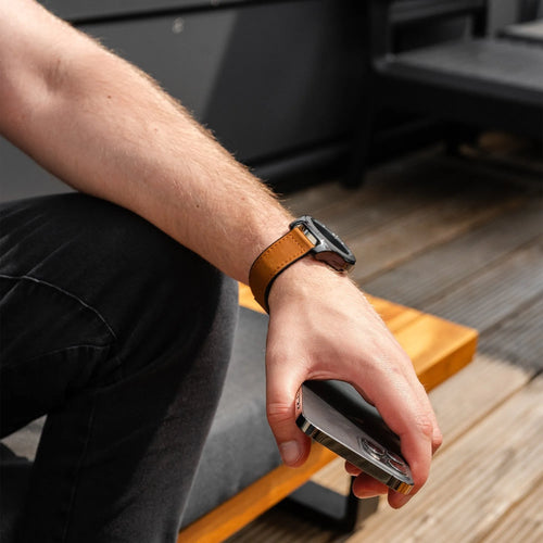 Correa cuero con hebilla en forma de D OnePlus Watch 3 (marrón oscuro)