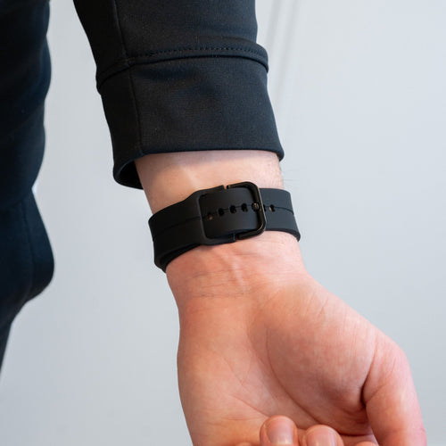Silicone Strap 'Extreme', black, lifestyle photo