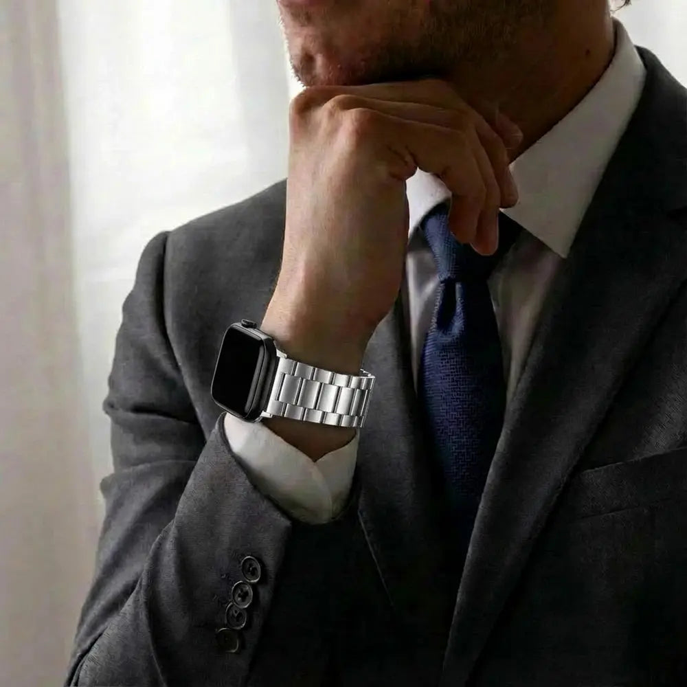 Bandz Apple Watch klassisches Stahlarmband (Silber)