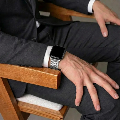 Bandz Apple Watch klassisches Stahlarmband (Silber)