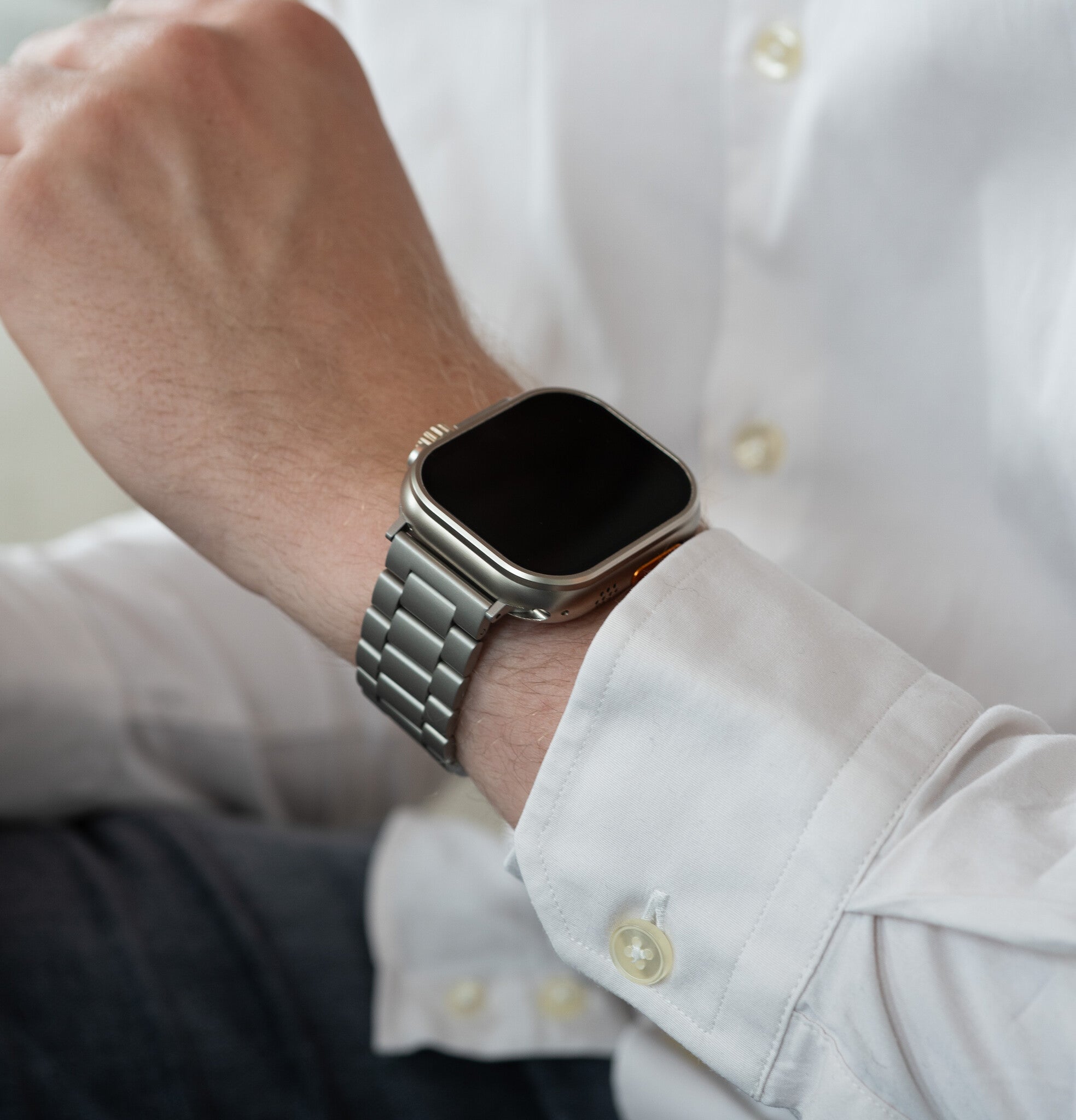 Bracelet acier Apple Watch Ultra (titane)