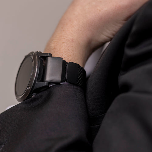 Garmin Instinct 3 - 50mm Milanese-Armband (Schwarz)