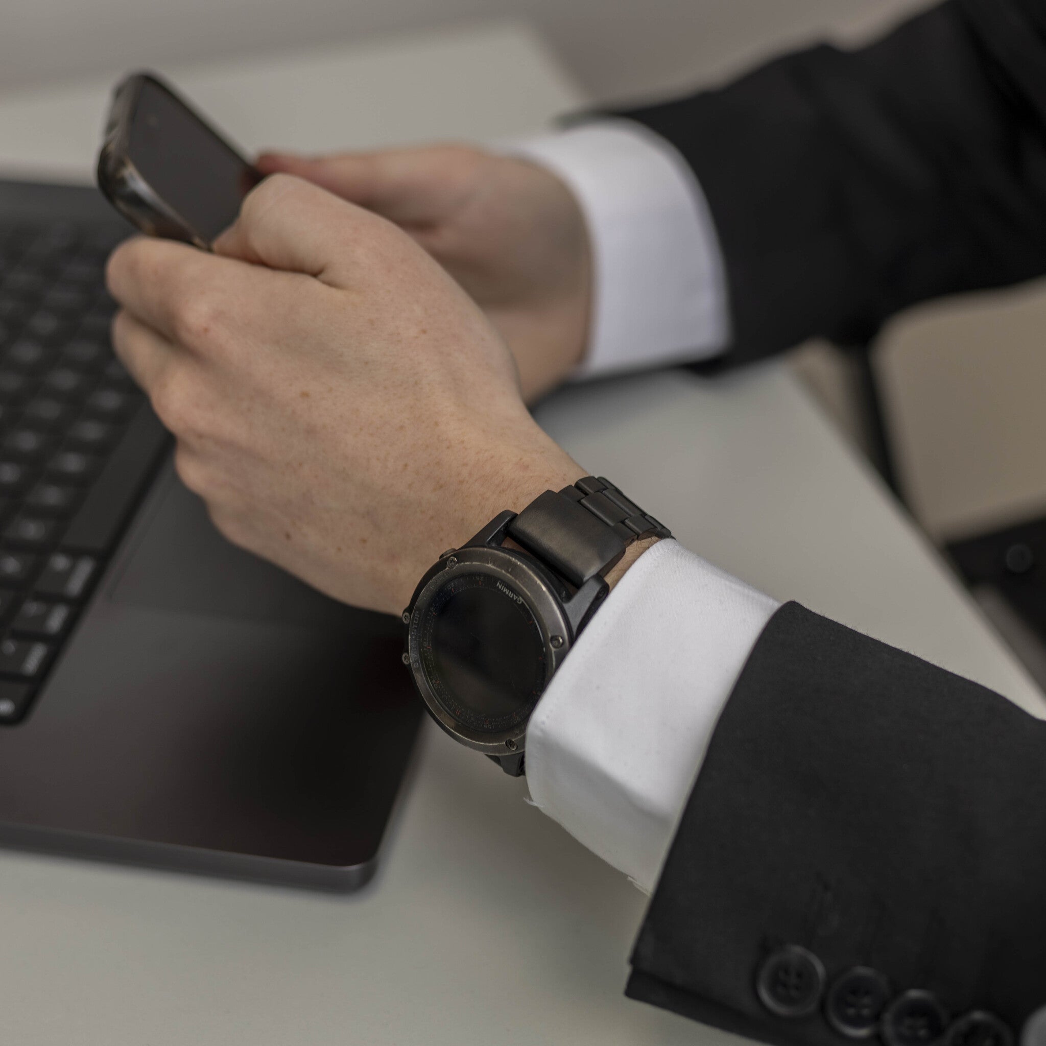 Bandz Garmin Tactix 7 Pro stalen band 'Classic' (zwart)