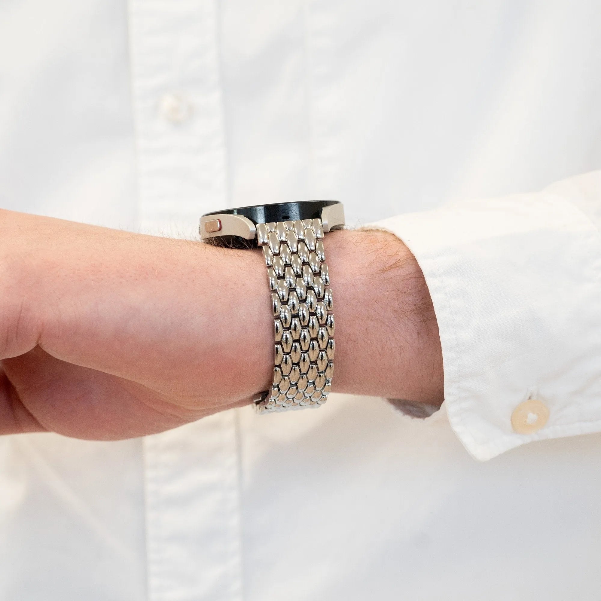 Bandz Coros Apex 42mm Steel Strap 'Dragon' (Silver)