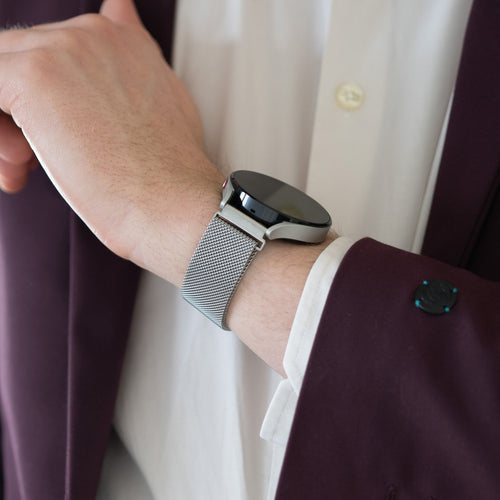 Bandz Garmin D2 Air X10 Milanese Loop Armband (Silber)