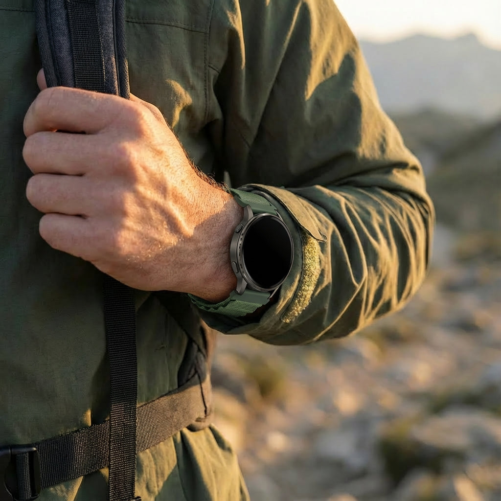 Bandz Bracelet nylon Alpine Garmin Forerunner 645 (verte)