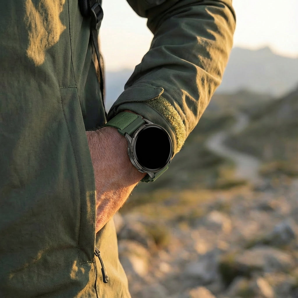 Bandz Bracelet nylon Alpine Garmin Forerunner 645 (verte)