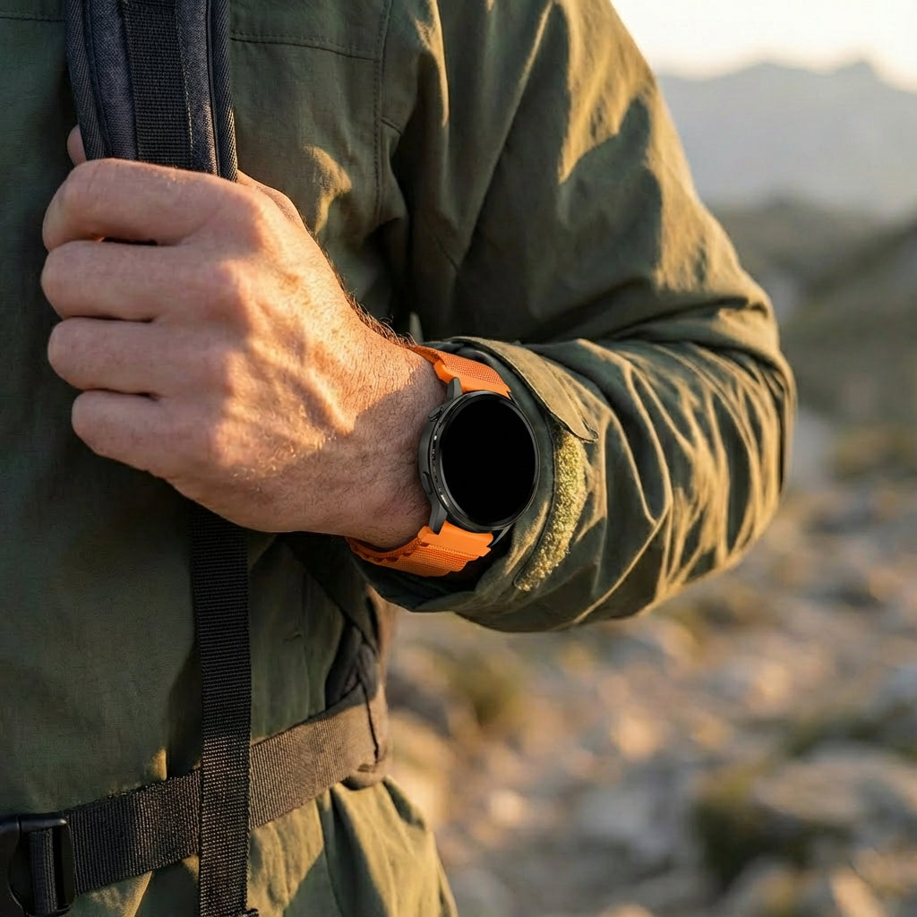 Bandz Garmin Vivomove Trend Alpine Nylon Strap (Orange)