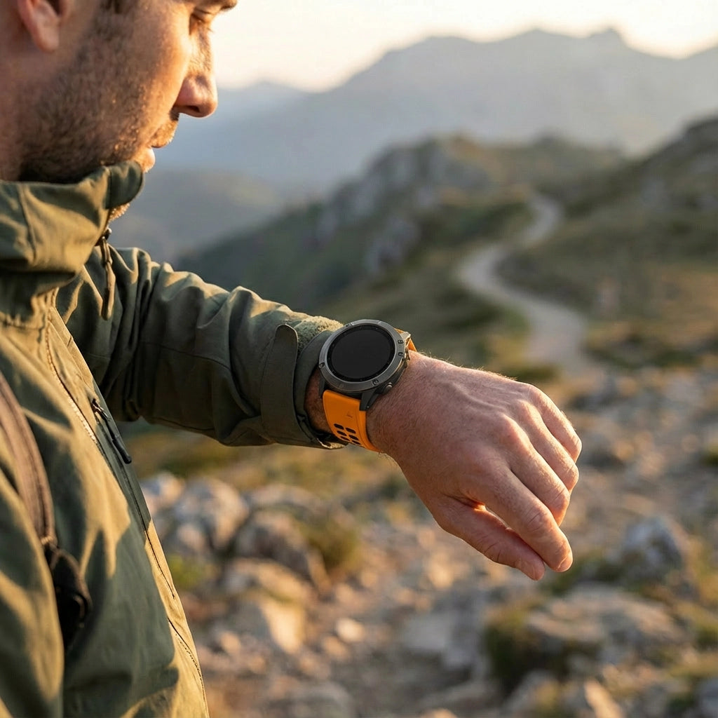 Bandz Garmin Epix Gen 2 (47mm) Buckled Sport Strap (Orange/Black)