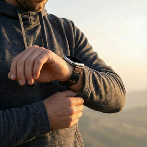 Apple Watch Ultra canvas bandje (zwart)