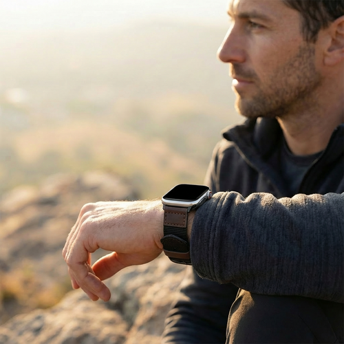 Apple Watch Ultra canvas bandje (zwart)