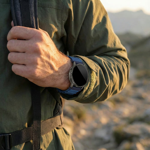 Bandz Garmin Vivomove Trend Alpine Nylon Strap (Blue)