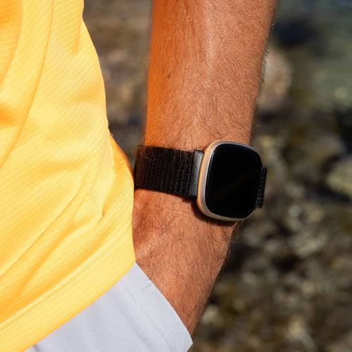 Fitbit Sense Nylonarmband (Schwarz)