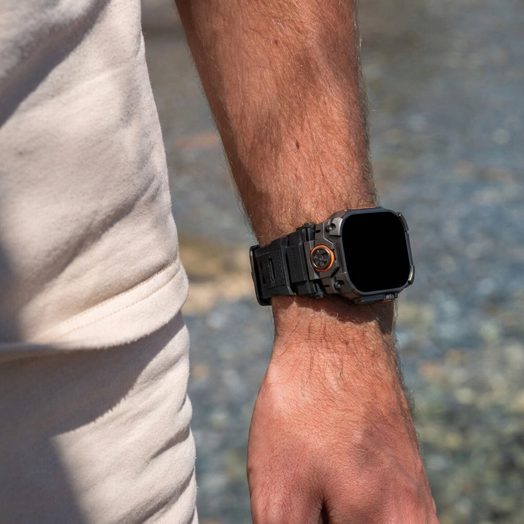 Apple Watch 'Four Claw' Silicone Strap (Black)