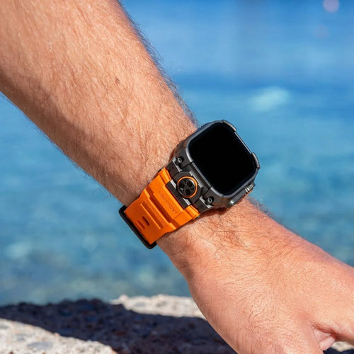 Apple Watch 'Four Claw' Silicone Strap (Orange)