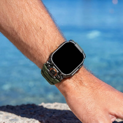 Apple Watch 'Four Claw' Silicone Strap (Green)