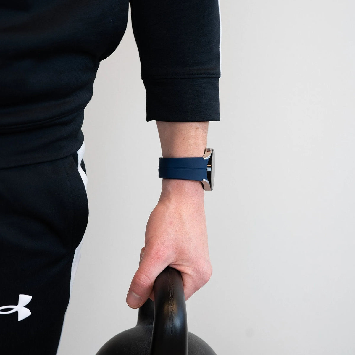D-Buckle Silicone Strap, dark blue, lifestyle photo